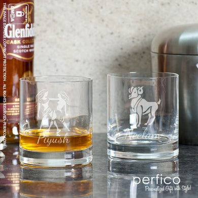 Zodiac © Personalized Whisky Glasses - SET of 2