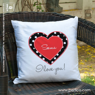 I Heart You © Personalized Luxury Cushion Cover