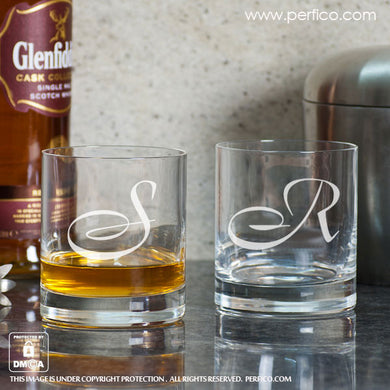 Monogram © Personalized Whisky Glasses - SET of 2