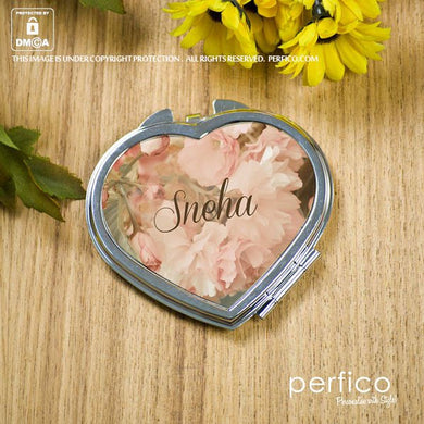 Bouqueta © Personalised Heart Pocket Mirror