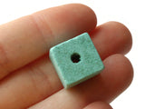 15 15mm Light Blue Wood Cube Beads Wooden Cubes Macrame Beads Jewelry Making Beading Supplies Large Hole Beads