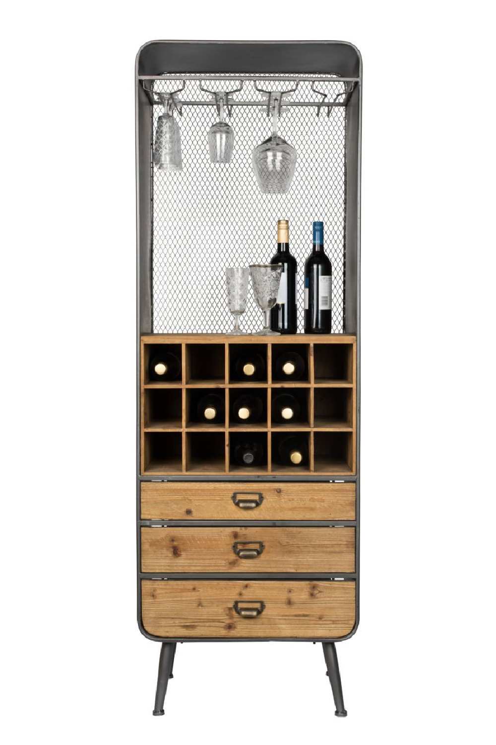 aanbidden Droogte Haven Wooden Wine Cabinet | Dutchbone | European Wood Furniture