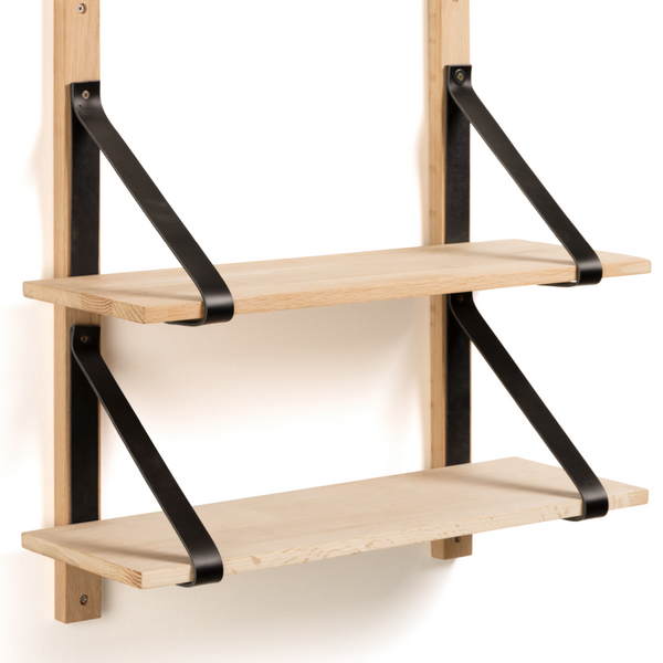Oak Wall Shelving Unit La Forma Quality Wood Furniture