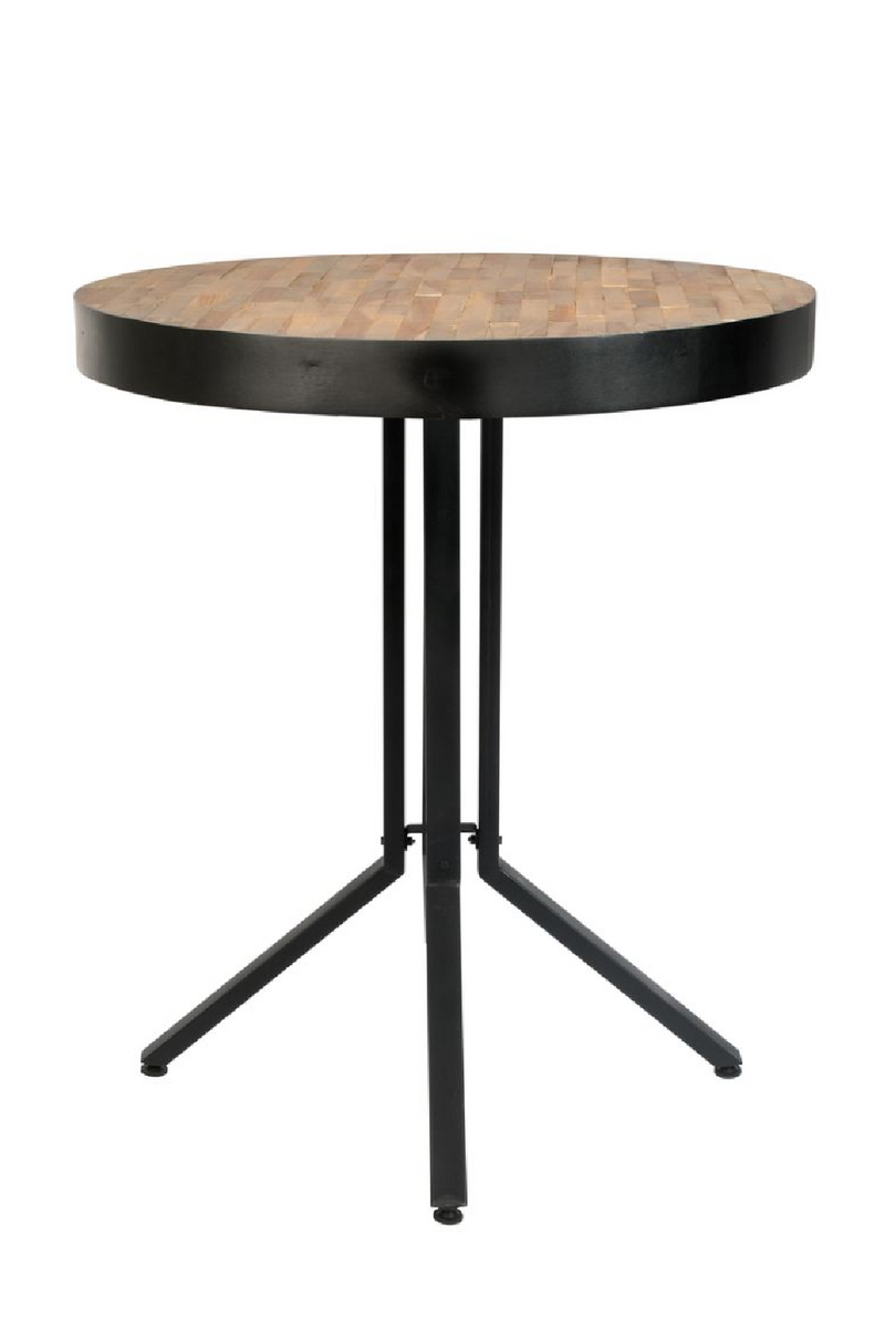 Round Natural Teak Counter Table | DF Maze | WoodFurniture.com