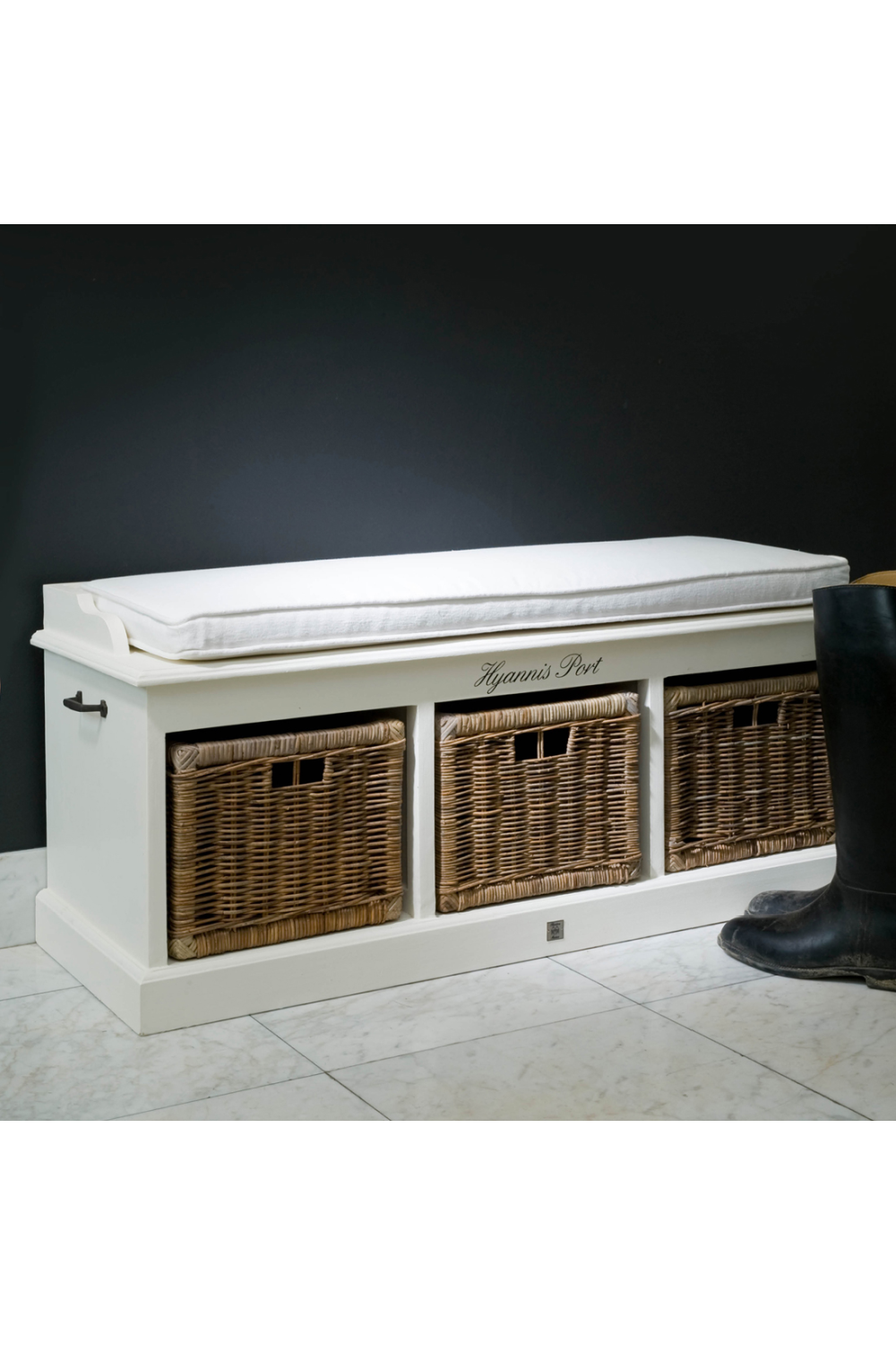 stortbui doe niet Persoon belast met sportgame White Mahogany Storage Bench | Rivièra Maison | Wood Furniture