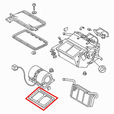 Mercedes R107 Blower Motor Case Seal Location