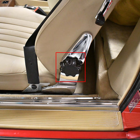 Classic Trim Parts- Mercedes Benz R107 SL - Handwheel Seat Adjustment Knob Location