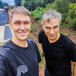 Lars Pilegrim and Johan Wellander on site in Uganda.