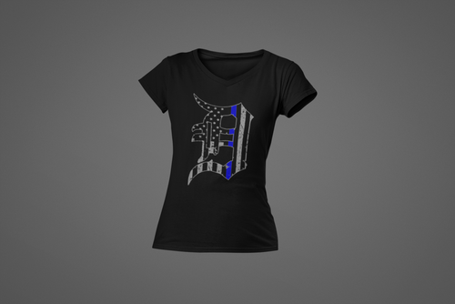 T-Shirt - Detroit Large, Thin Blue Line