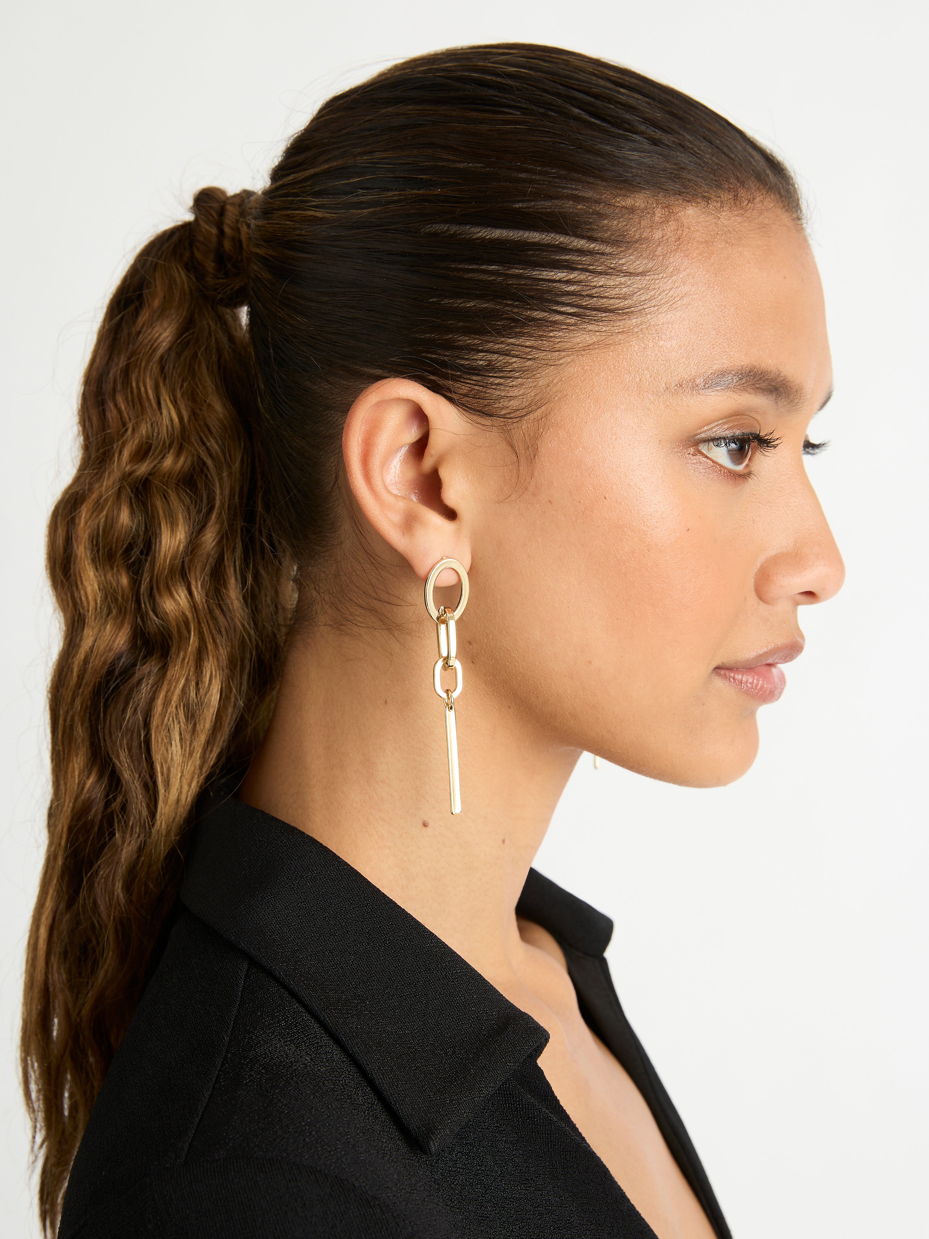 Statement Interlocking Earrings - Gold