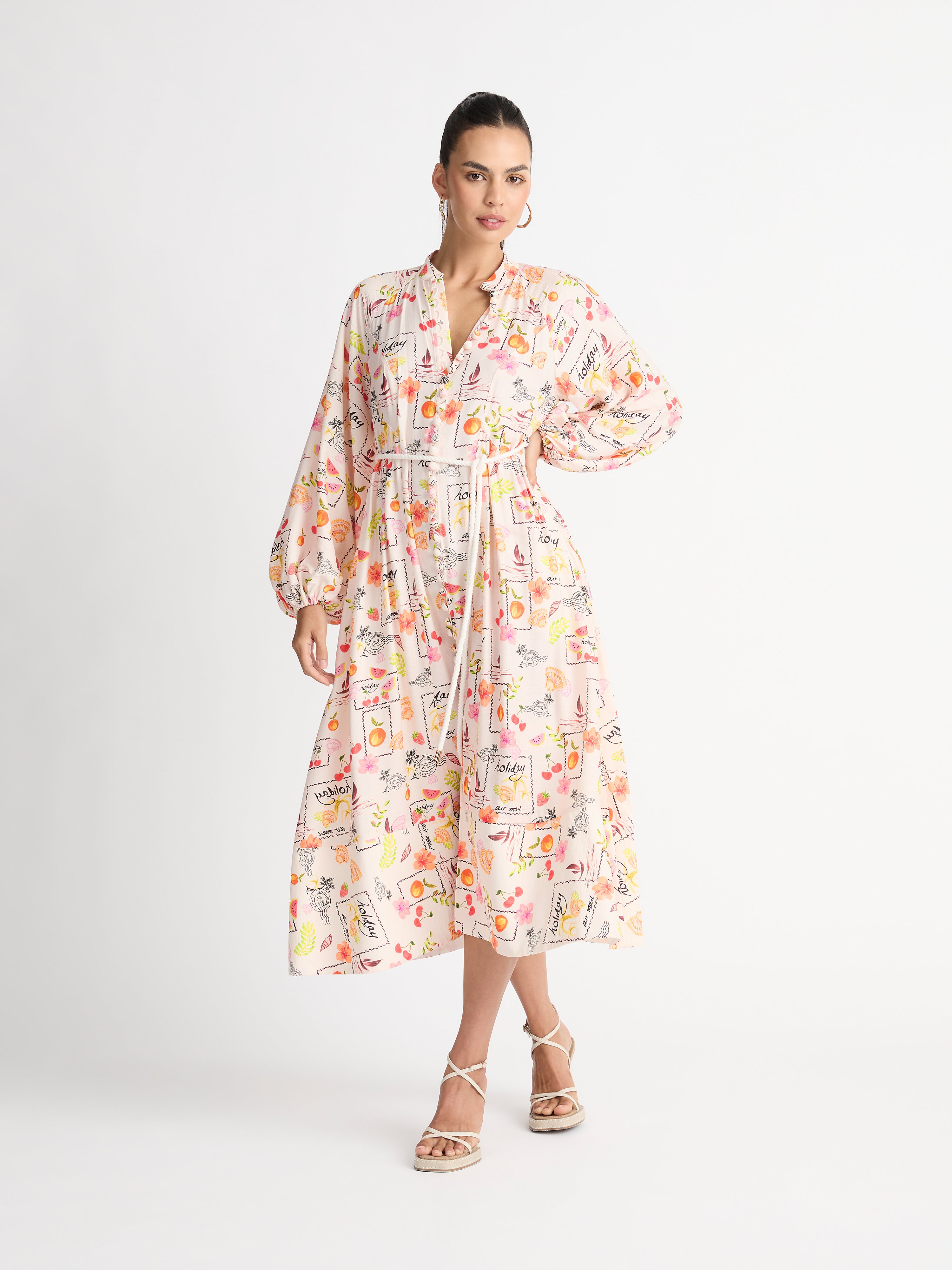 Image of ISLAND POSTCARDS DRESS