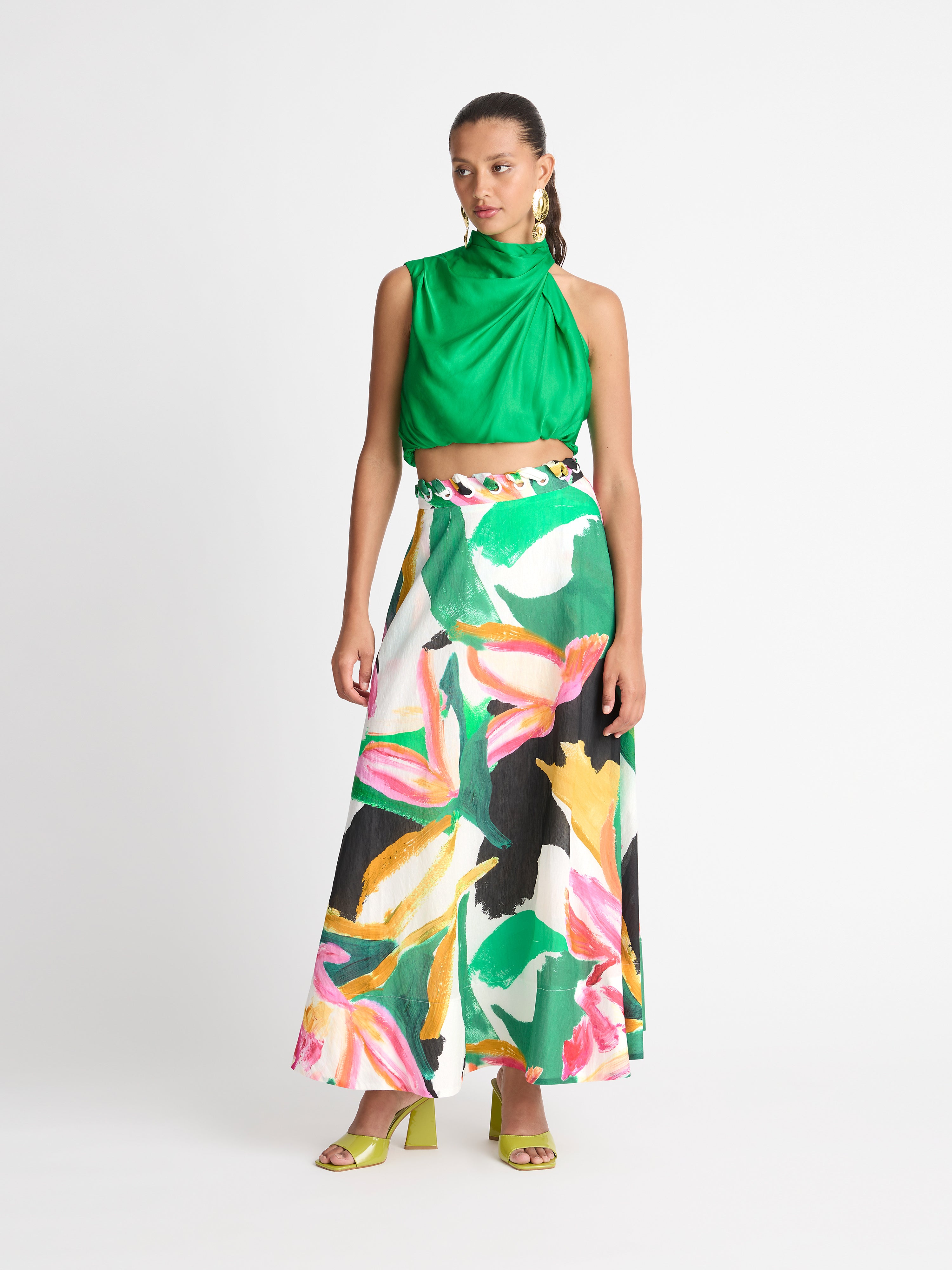 Image of ABSTRACT FLORAL SKIRT