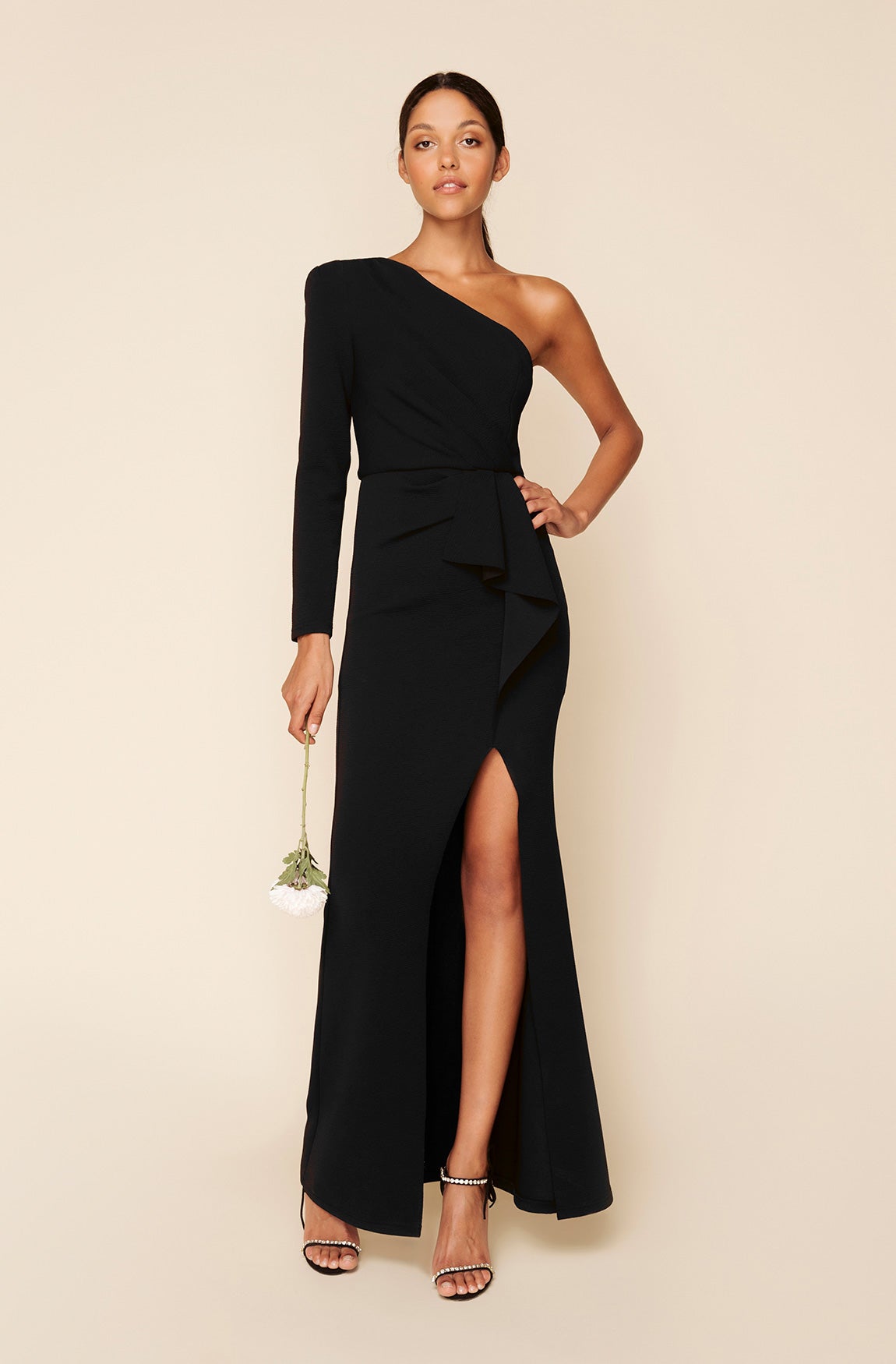 black evening wear dress