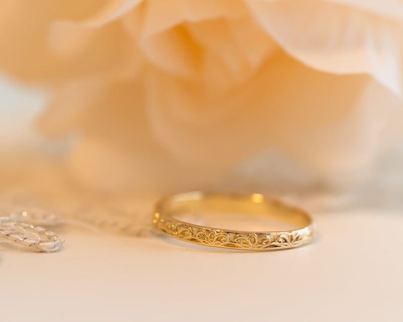 Dainty Lace Gold Ring – Sivan Lotan Jewelry