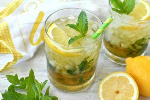 Citrus Green Tea Cooler Mocktail Hydrating Healthy