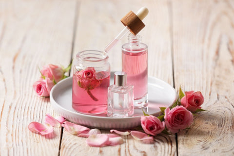 Rose extract organic essential oil skincare ingredient