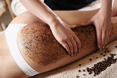 Coffee scrub for cellulite treatment