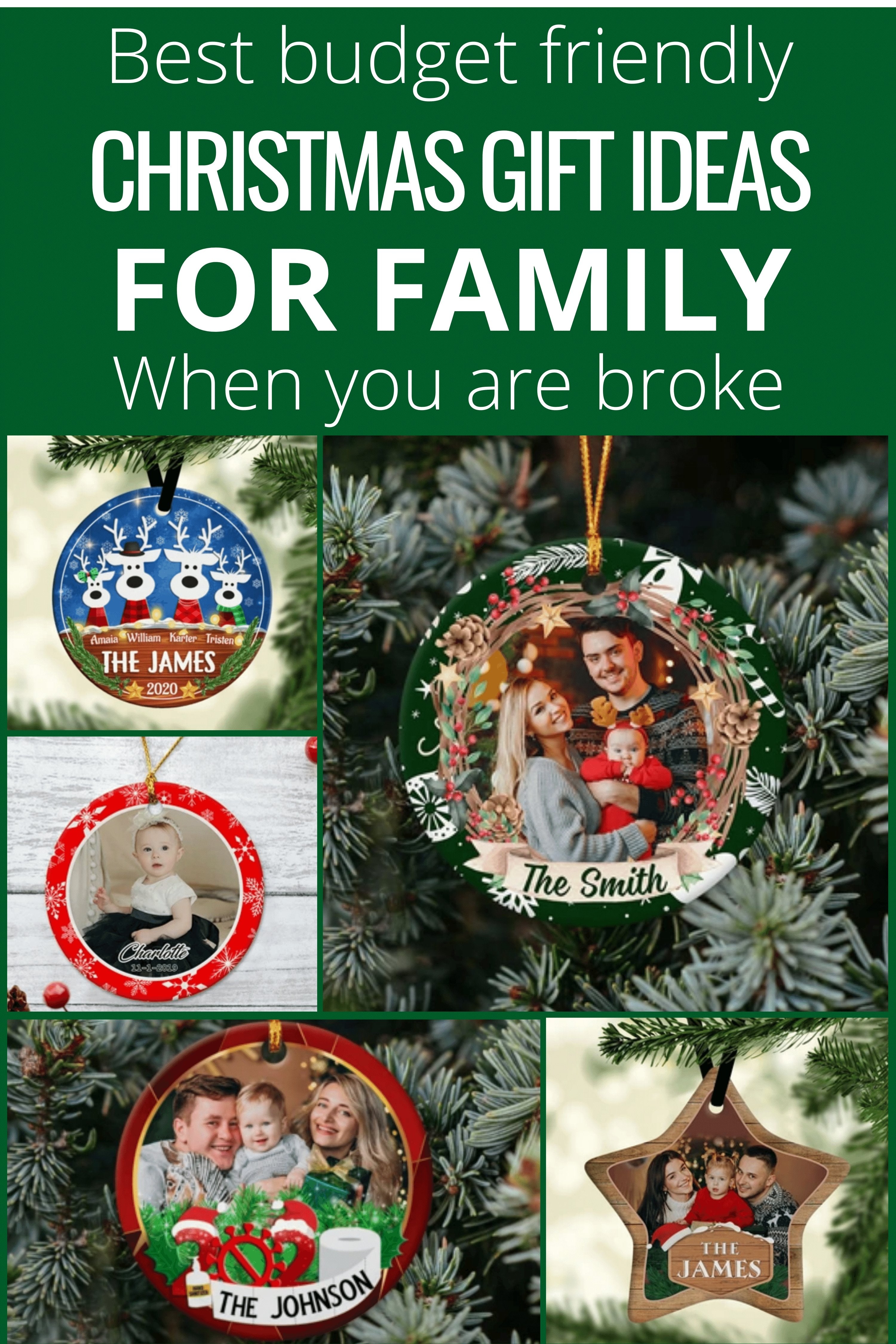 Custom Family Christmas Ornaments Cheap Gifts Ideas for Christmas