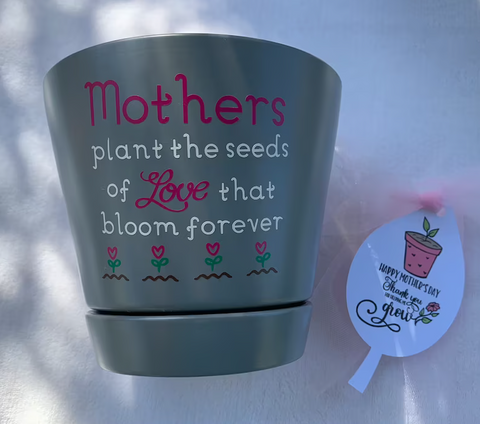 Mother’s Day Planter Flower Pot - Unique Gardening Gifts For Mom