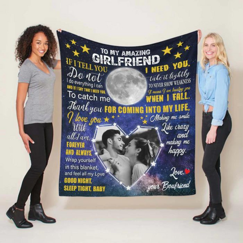 To My Amazing Girlfriend Blanket - sentimental gift for girlfriends this Christmas