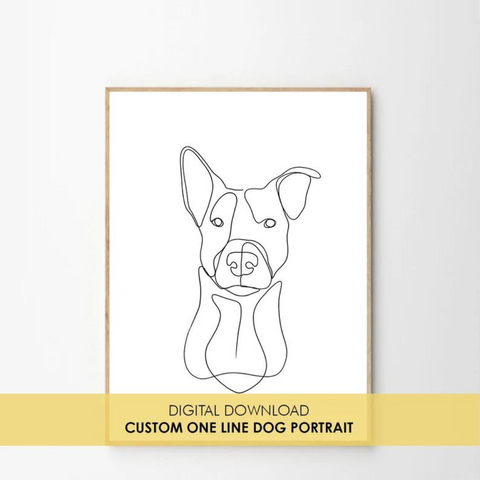 Custom Dog One Line Art - best christmas gifts for girlfriend