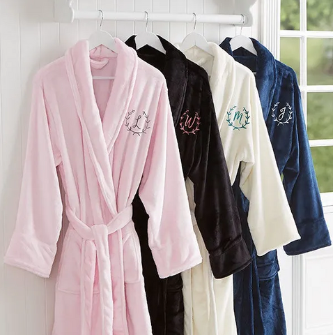 Embroidered Luxury Fleece Robes for your mom this Mother's Day