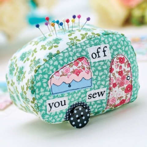 DIY Stitched Caravan Pincushion for DIY Christmas gift ideas