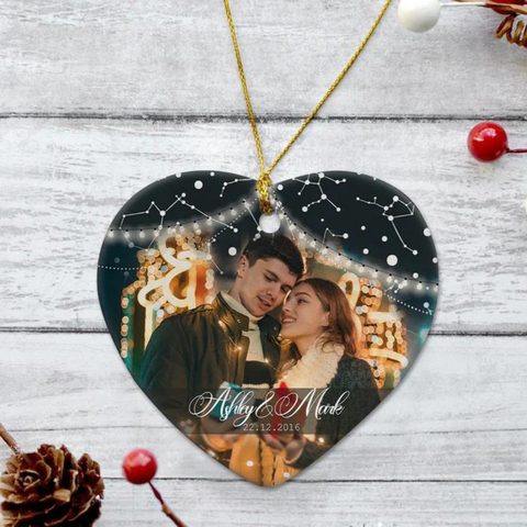 Christmas Heart Ornament for romantic christmas gifts for girlfriend