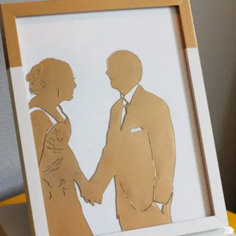 DIY Hochzeitsfoto-Silhouette – Jubiläumsideen für zu Hause