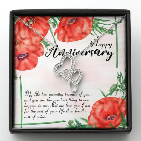 My Life Has Meaning Because Of You Necklace - a crystal traditional anniversary gift