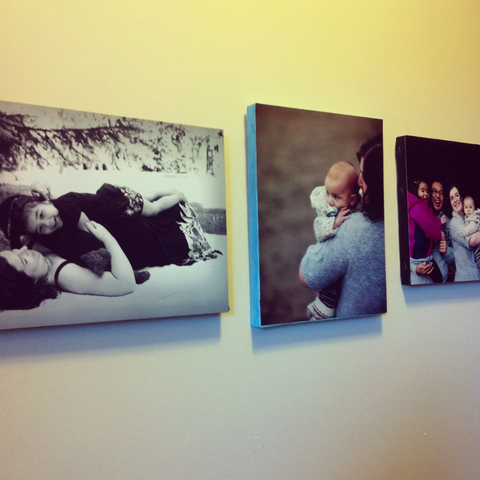 Photo mounted to canvas - DIY gift for mom