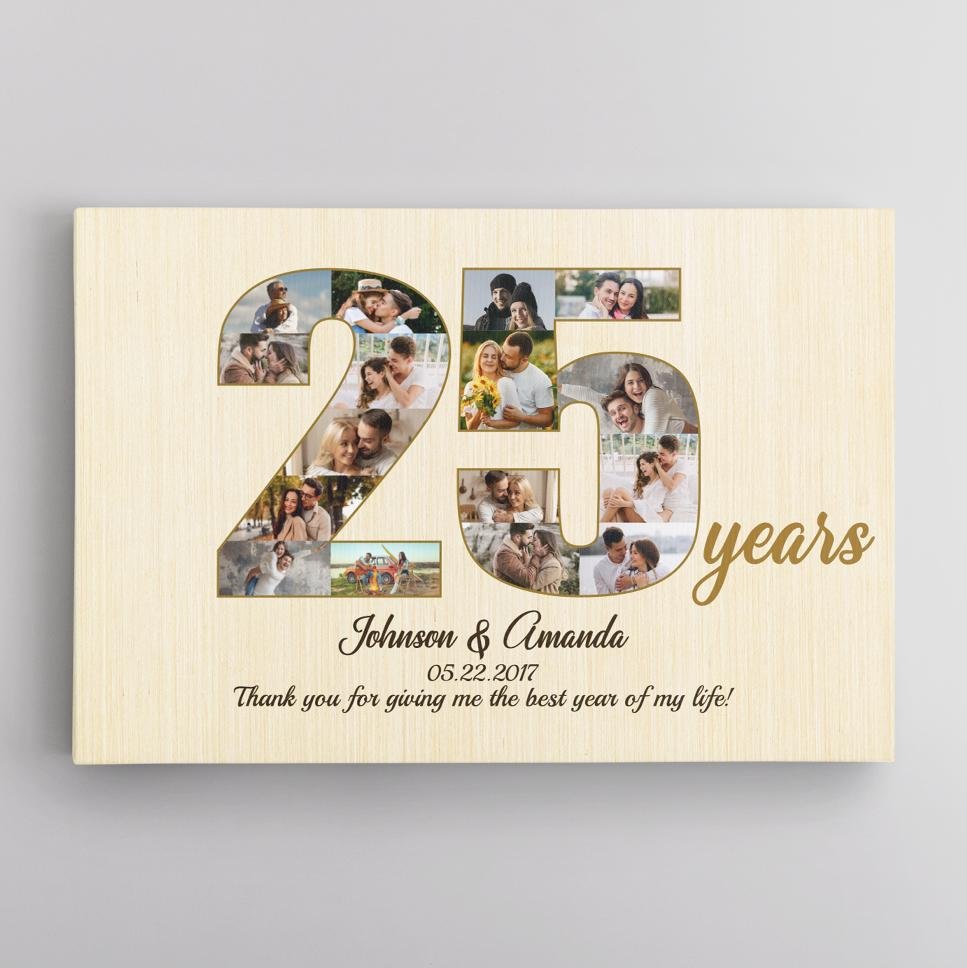 Buy 25th Anniversary Gift for Wife, 25th Anniversary Gifts, 25 Year Anniversary  Gift Ideas, 25 Year Wedding Anniversary Gift for Her Online in India - Etsy