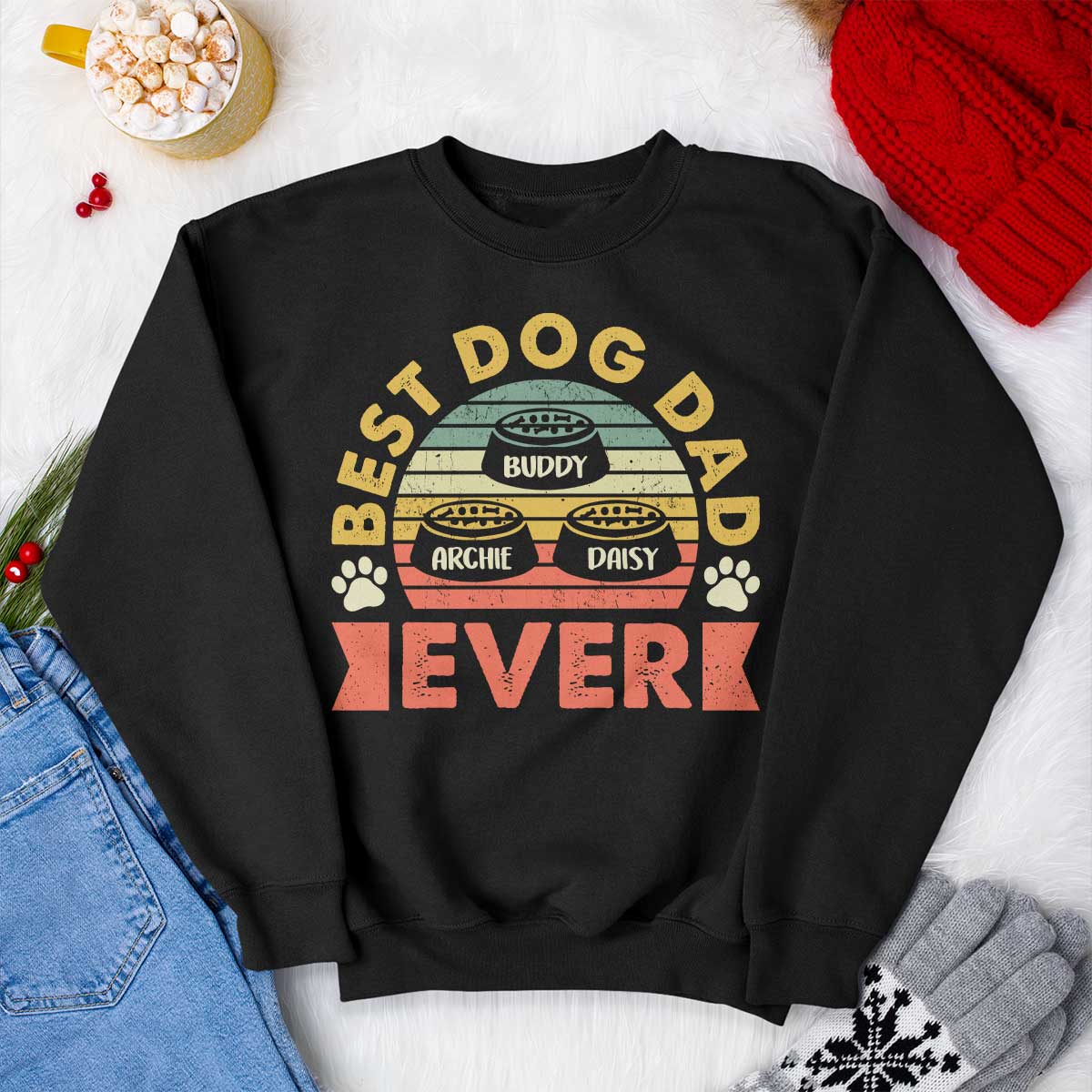 You prepared a special gift for Dads on your list this year, but you may miss a special man out - your best dog dad ever. Father's Day may pass quickly, but it’s never too late to give something to loved ones. Let this personalized sweatshirt take your pressure off. Ensure your husband can’t help but smile at this cute gift for pet lovers.