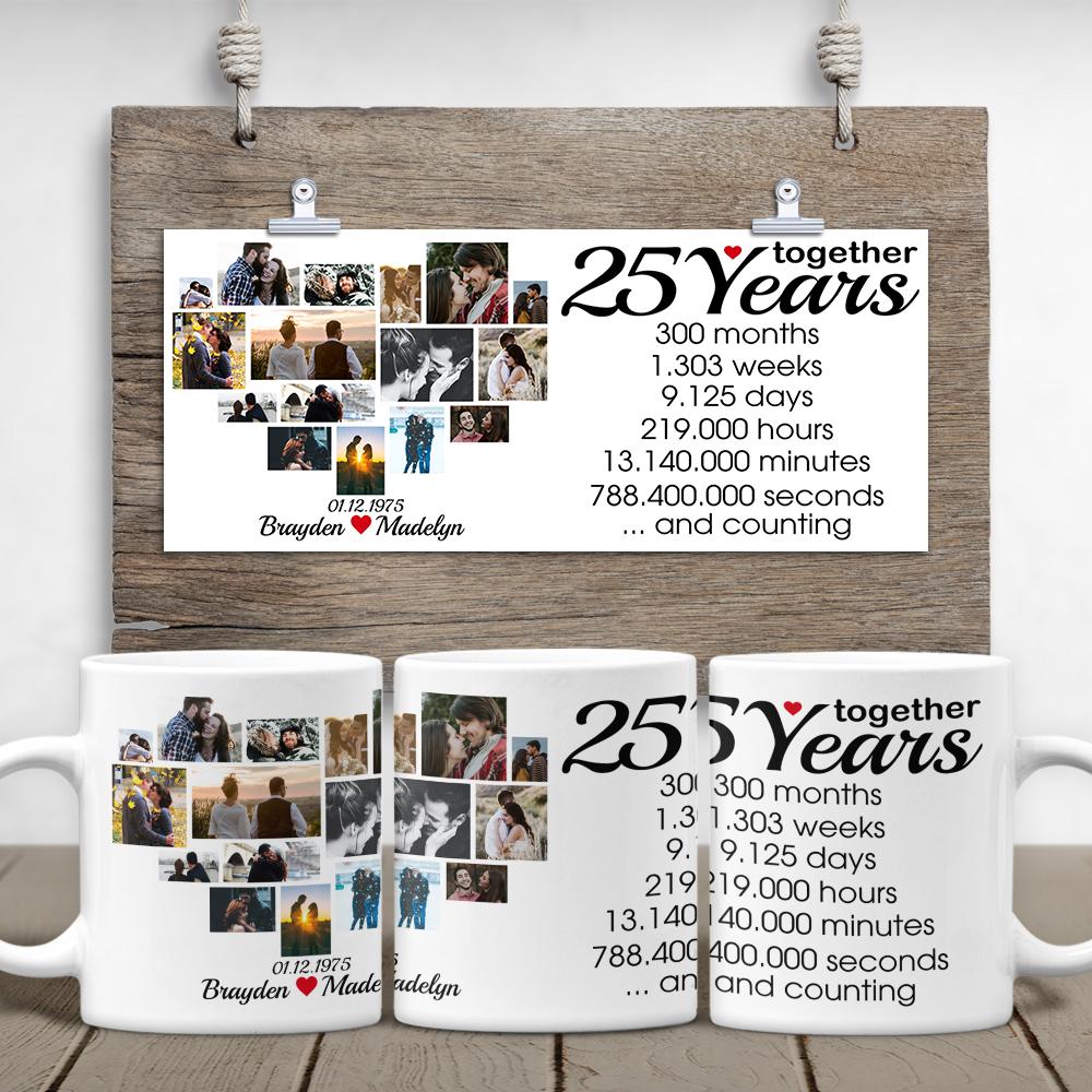 25th SILVER WEDDING ANNIVERSARY Gift Picture Frame Personalised Handmade  Plaque | eBay