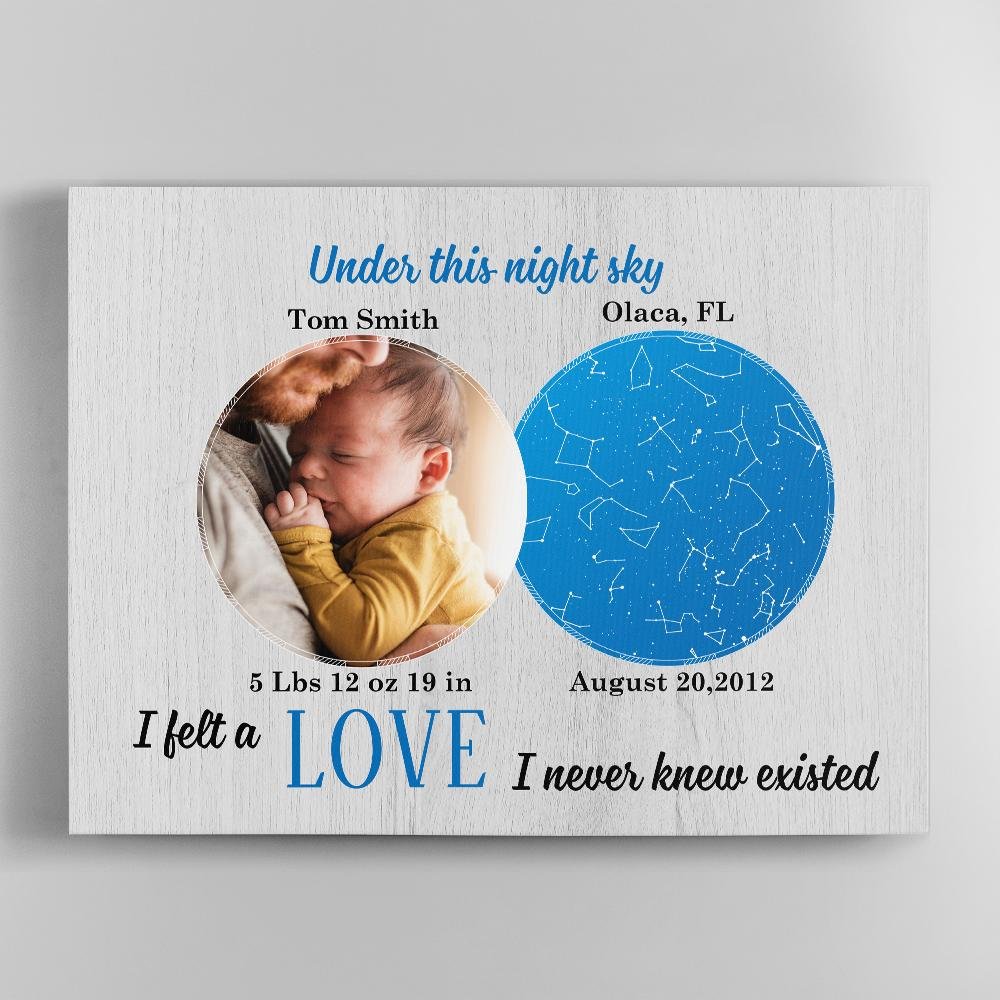 This product’s design is a present instead of words to say to Daddy that, “Daddy, I was born with … in weight and … long. This is my first time greeting you and I know Daddy will always watch over me”. Years after years, when he recognizes how much his baby has grown. He’ll feel like he is the happiest man in the world.