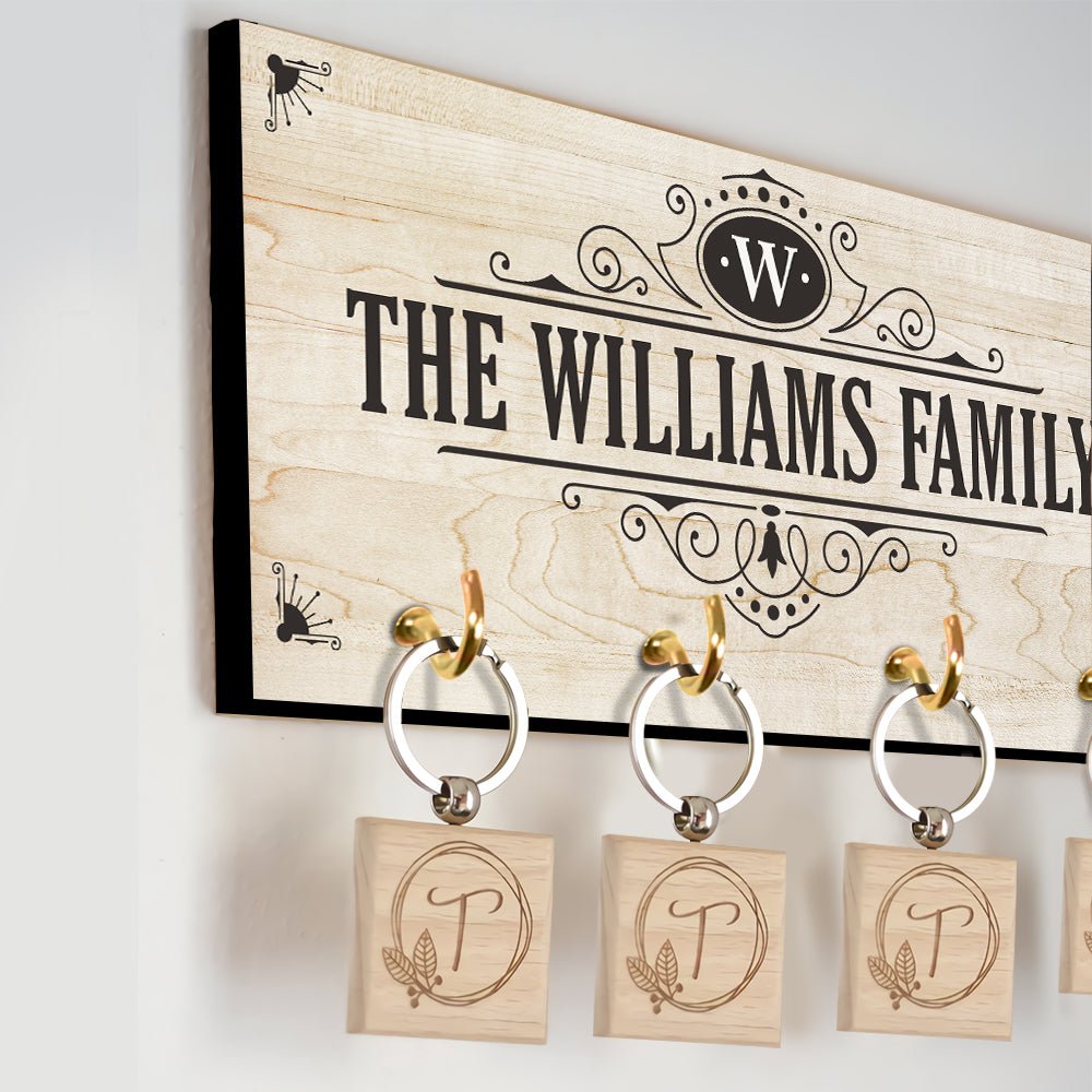 Home Is Where You Hang Your Heart - Personalized Key Hanger, Key