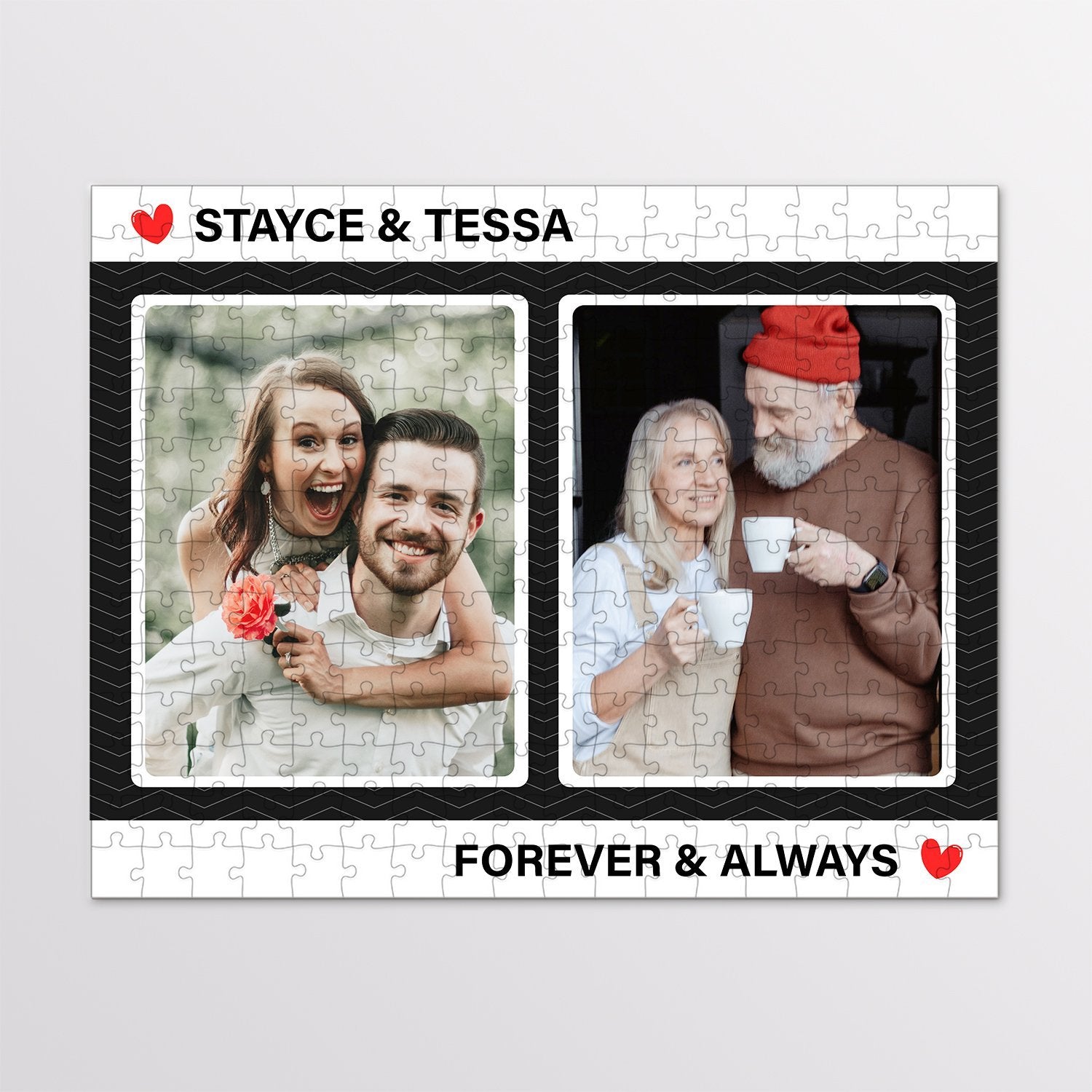 A Jigsaw Puzzles designed from your couple name and photo will become the most wonderful valentine gift