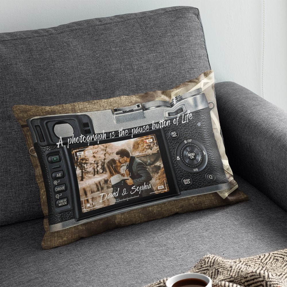 Your house may lack a feel of romance over years of the same rough look. This photo throw pillow would be a creative home decor accessory to make your space full of love. It also makes a thoughtful photo gift for your husband who likes to capture every moment with his camera. Get this retro style pillow and enjoy the sweet moment of laying on the sofa to watch a favourite film together?