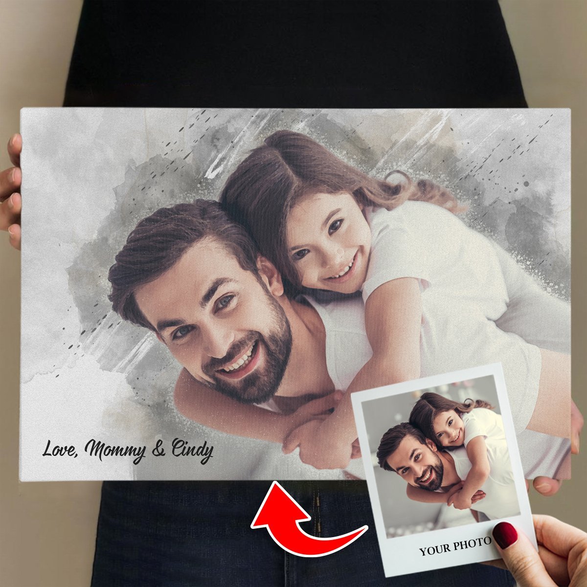 Loving something that is simple but still stylish? Then, try this father’s day gift idea, girls - Custom Portrait From Photo Canvas Wall Art. Simply choose a meaningful photo of him and you, and add a touching message. Tada! You’ll have an impressive watercolor portrait art to make daddy feel loved this Father’s day.