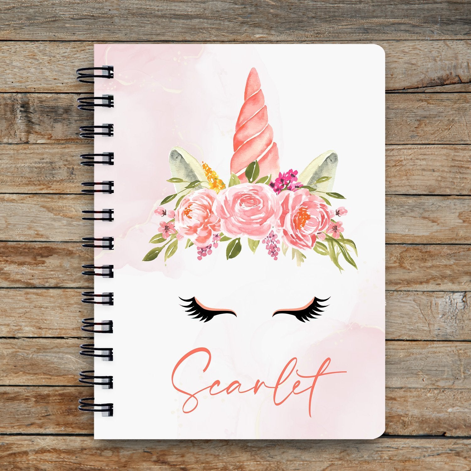 a personalized name handmade memory journal with cute unicorn design cover is the best valentine day gifts for your little girl