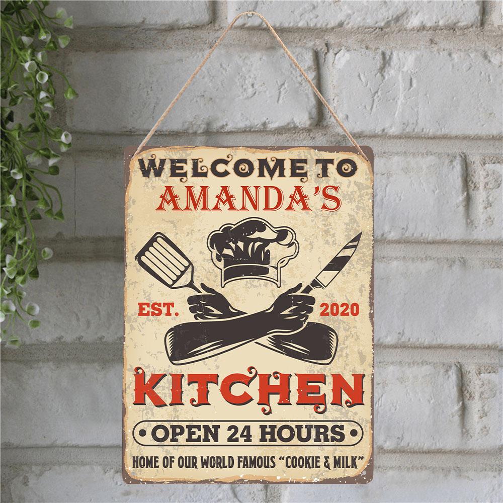 Customized Kitchen Sign Welcome To Kitchen Open 24 Hours 957550 ?v=1634346657&width=1000