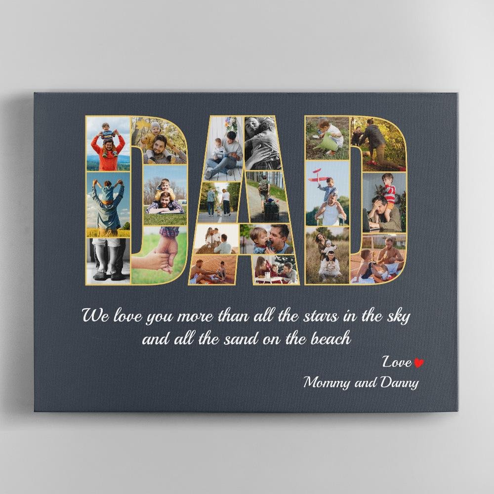 This Papa Bear Belongs To Photo Collage Canvas, Papa Fathers Day