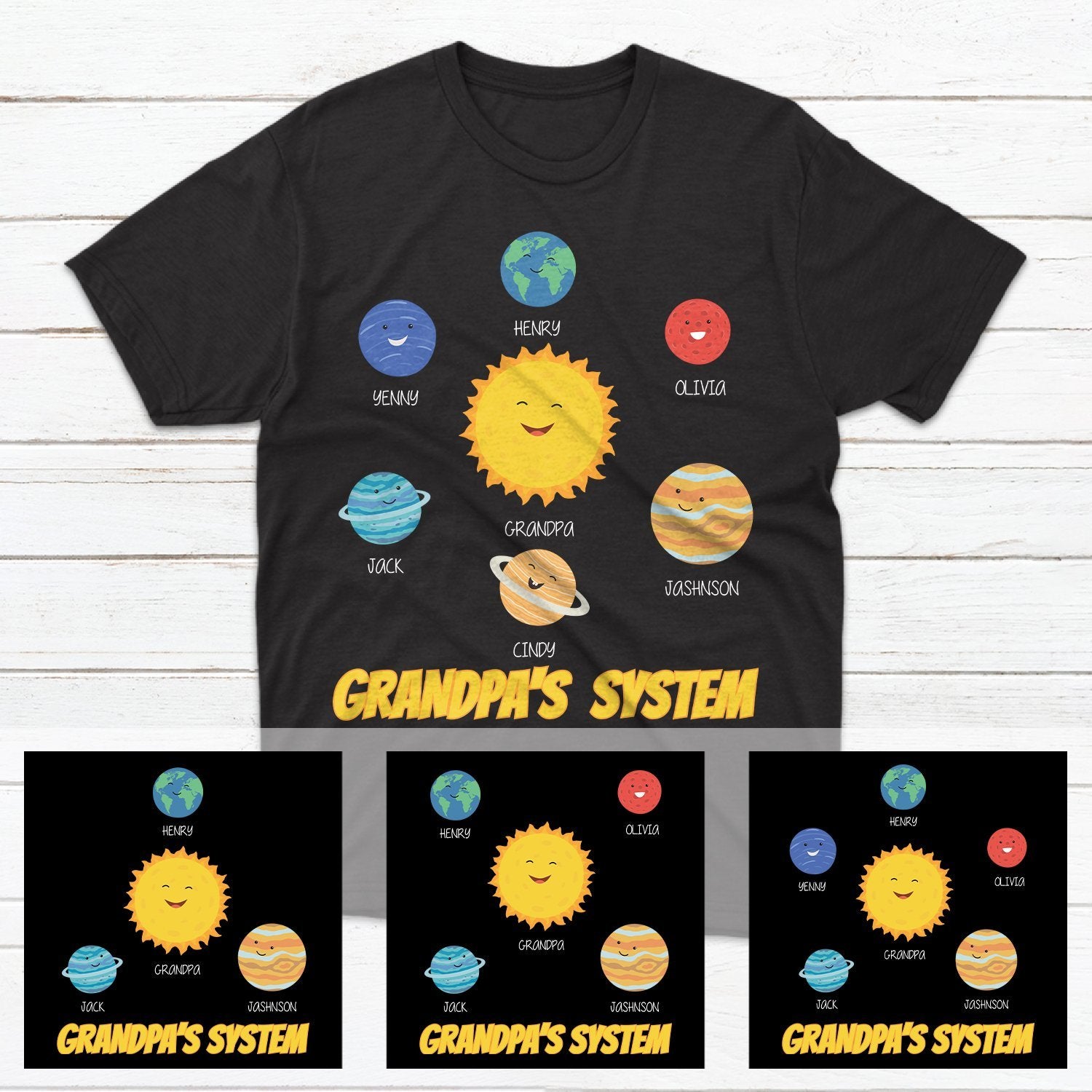 Grandpa's System Personalized Shirt With Names Is A One-Of-A-Kind Gift For Grandpa