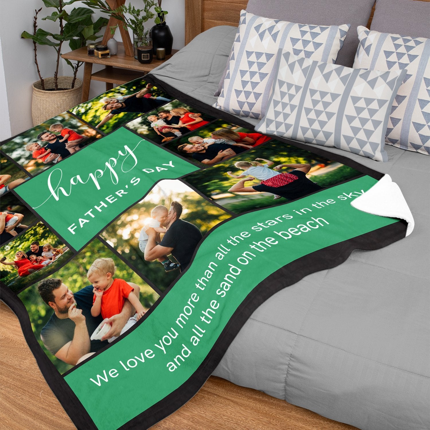 Made with 100% soft and silky polyester, this blanket will ensure to give the recipient a soft and comfy feeling. You can customize it with your photos and text.