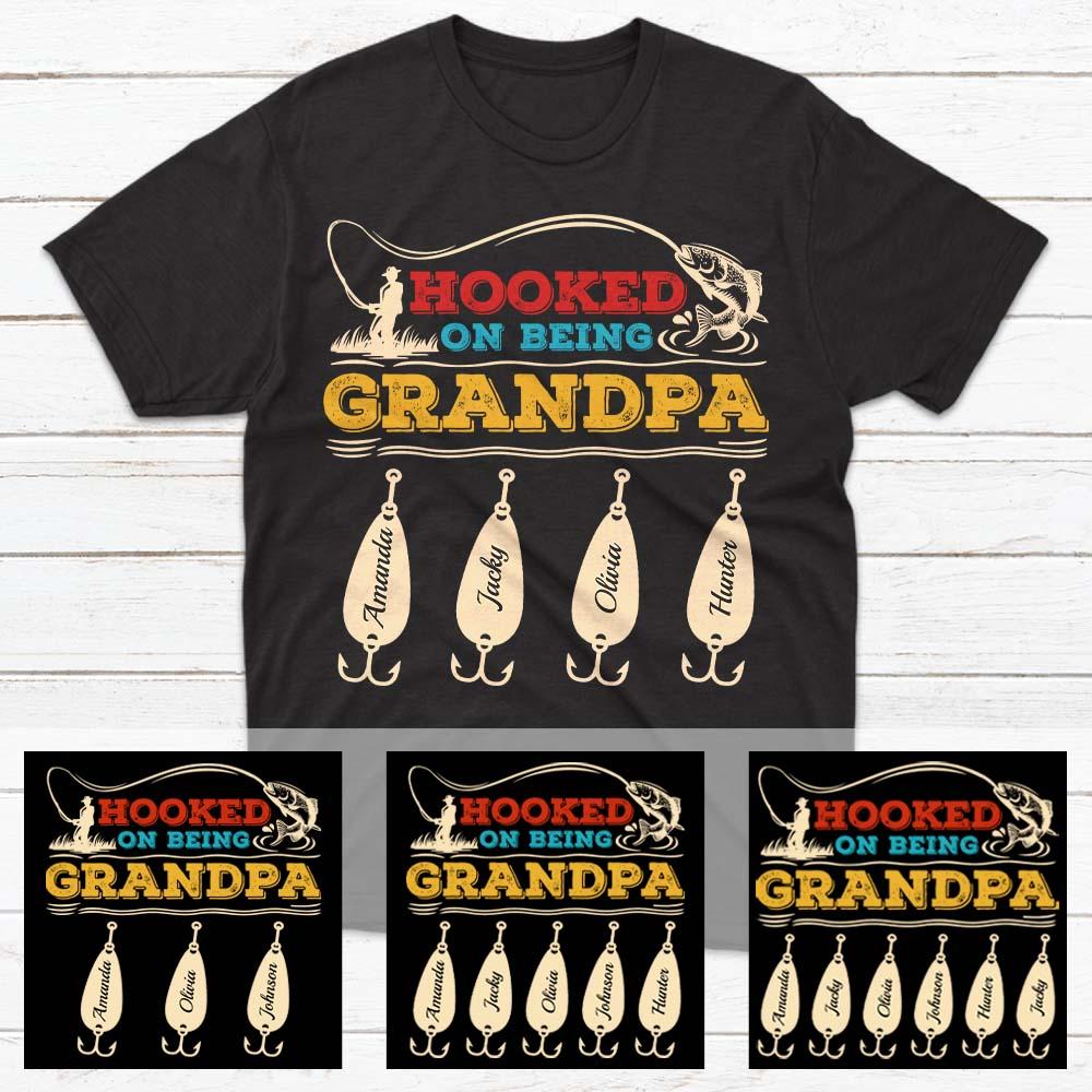 Your grandpa loves fishing? What better gift for him than a Custom fishing shirt? Just choose the color and add the names of his precious grandchildren to makes a nice gift for grandpa.