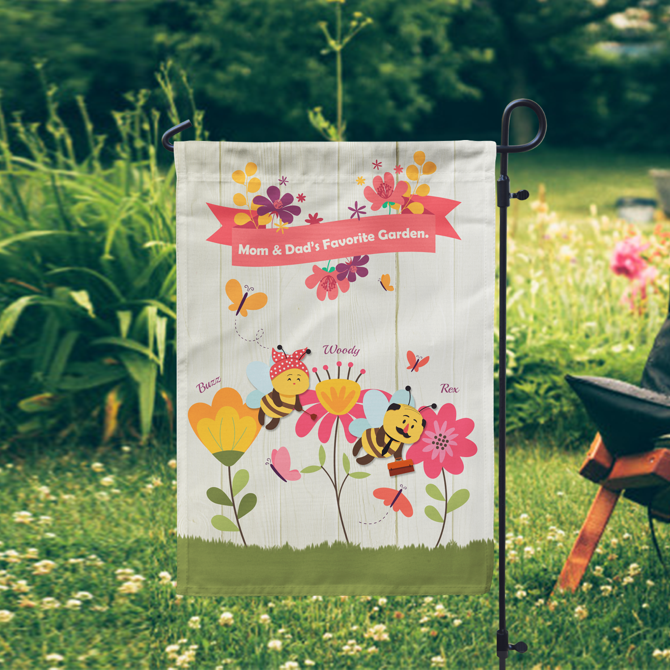 Mom & Dad's Custom Garden Flag | Best Personalized Gift For Parents