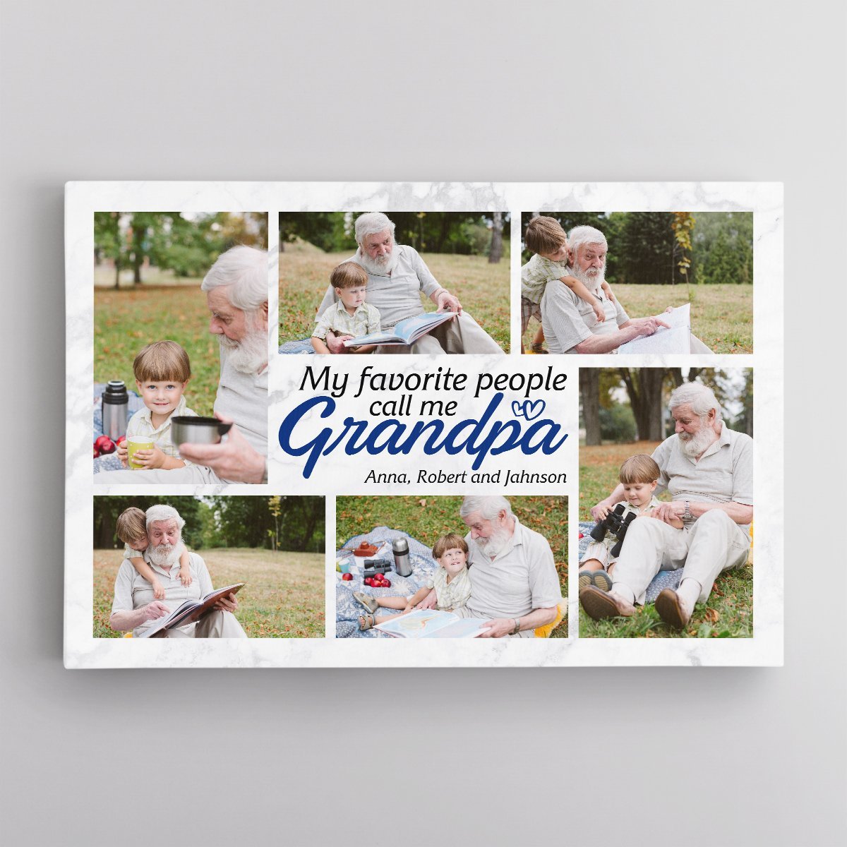 For the sentimental grandpa, a Photo Collage Canvas Print featuring a sentimental message like “My Favorite People Call Me Grandpa” will be a gift that he wants to receive. Just customize with photos capturing fondest memories with his grandkids, or the whole family and definitely, it will be the best sentimental father’s day gift. Give it to him and see how touched he will be!