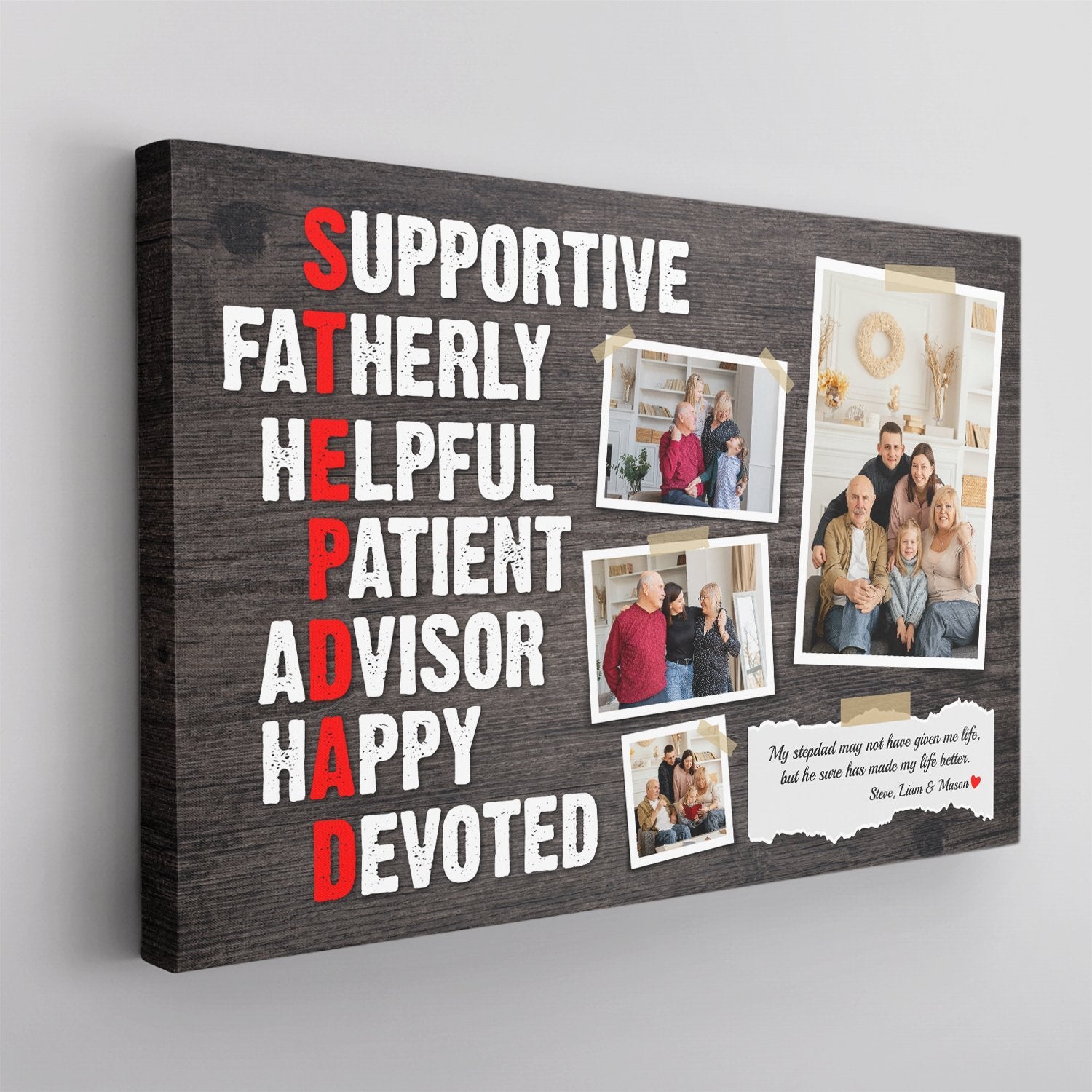 There are many words for defining how a stepdad is. But some of the most prominent ones include Supportive, Fatherly, Helpful, Patient, Advisor, Happy, Devoted. So, this father’s day why not show your stepdad what he really means to you by this thoughtful gift idea?