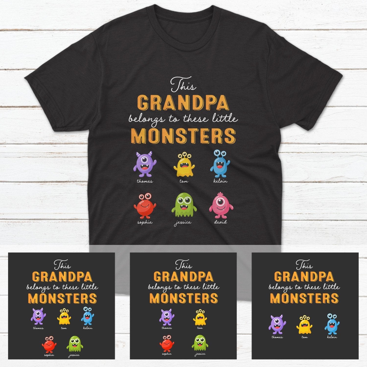 Reel Cool Grandpa Customizable Shirt