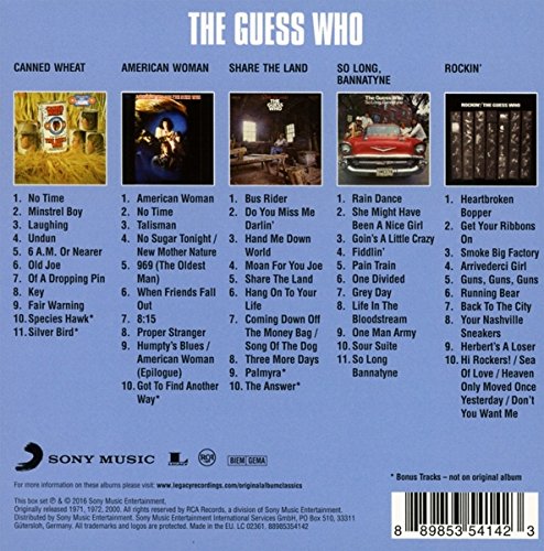 Præfiks visuel arbejde THE GUESS WHO Original Album Classics Box Set – RockPaperMerch